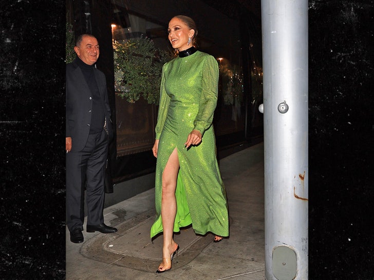 Jennifer Lopez Dazzles in Inexperienced After Home Looking in Brentwood