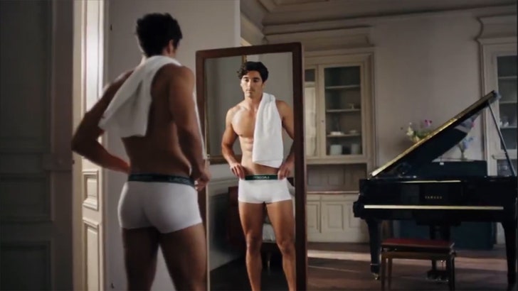 Taylor Zakhar Perez Is Thighs-Out in Paris in New Lacoste Underwear Shoot