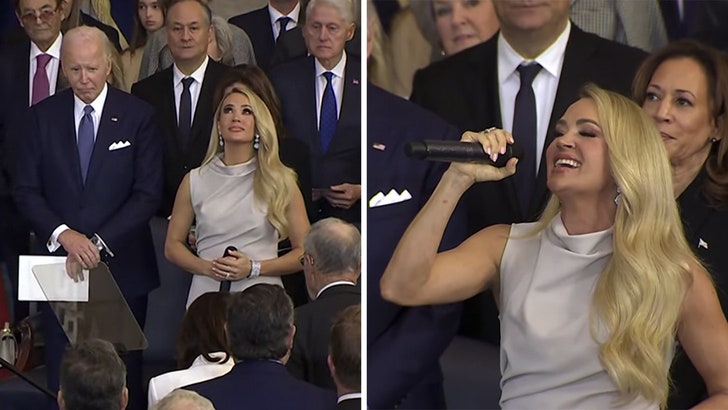 Carrie Underwood Compelled to Sing A Cappella at Inauguration After Tech Glitch
