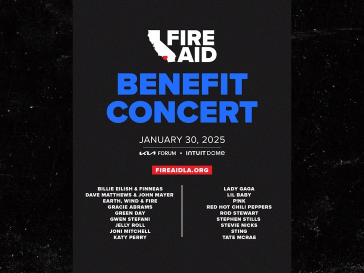 L.A. FireAid Live performance: Full Lineup