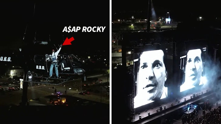 A$AP Rocky Performs From Helicopter at Rolling Loud Los Angeles