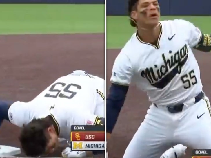 Michigan’s Mitch Voit Seems To Fake To Snort Cocaine Line After RBI Triple