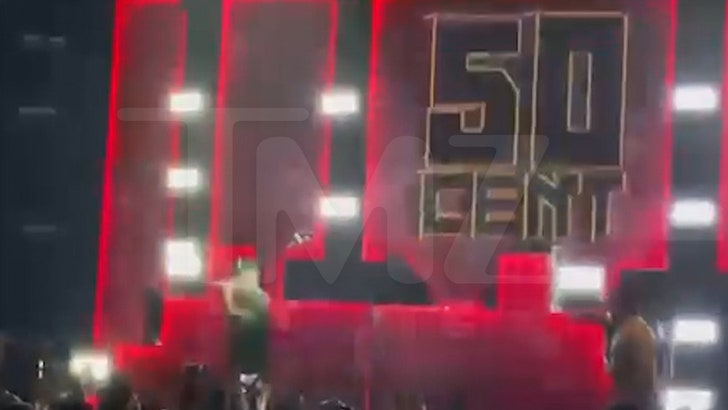 50 Cent Surprises Crowd at Yacht Celebration, Sprays Champagne Onstage