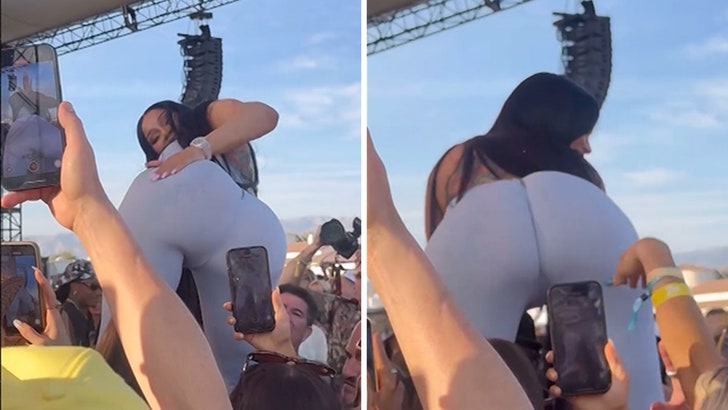 Cardi B Twerks in Crowd, Smacks Personal Butt at REVOLVE Competition