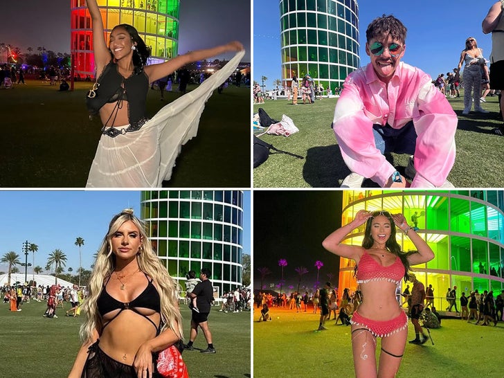 Celebs at Coachella’s Rainbow Tower and Ferris Wheel