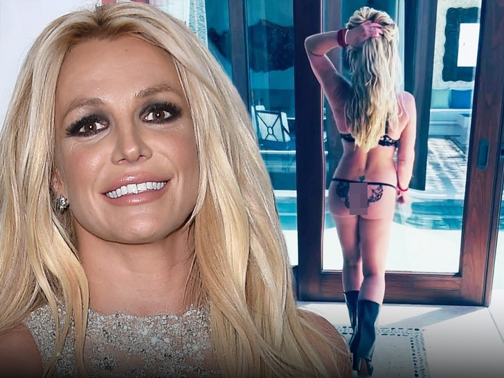 Britney Spears Strips Right down to Skimpy Lingerie on Mexico Trip
