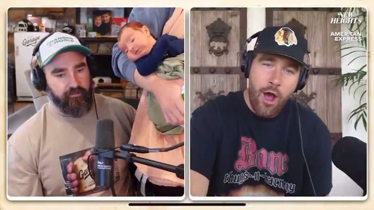 Travis Kelce Adorably Meets Jason’s New child Child On Podcast