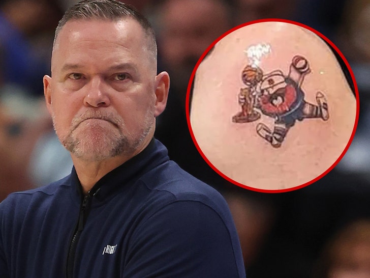 Michael Malone Tattoo Artist Right down to Cowl Up Nuggets Championship Ink