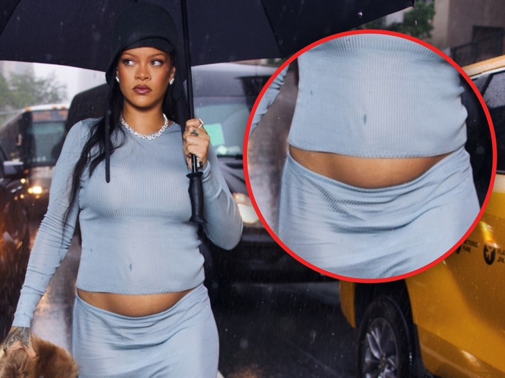 Rihanna Debuts New Being pregnant at Met Gala, Reveals Off Child Bump on Blue Carpet