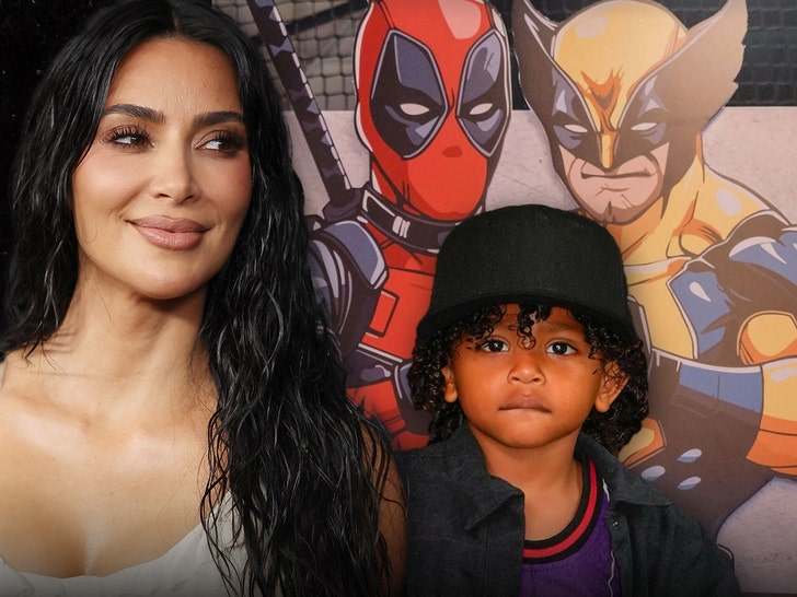 Kim Kardashian Posts Images of Psalm’s ‘Deadpool’-Themed B’Day Celebration