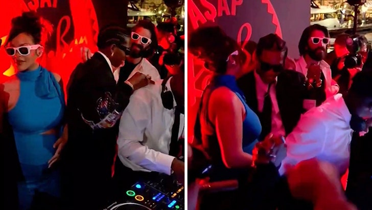 Rihanna and A$AP Rocky Celebration in DJ Sales space at Cannes Celebration, New Video
