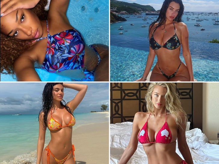 Horny Stars in Flower Print Swimwear … Completely satisfied Floral Friday!