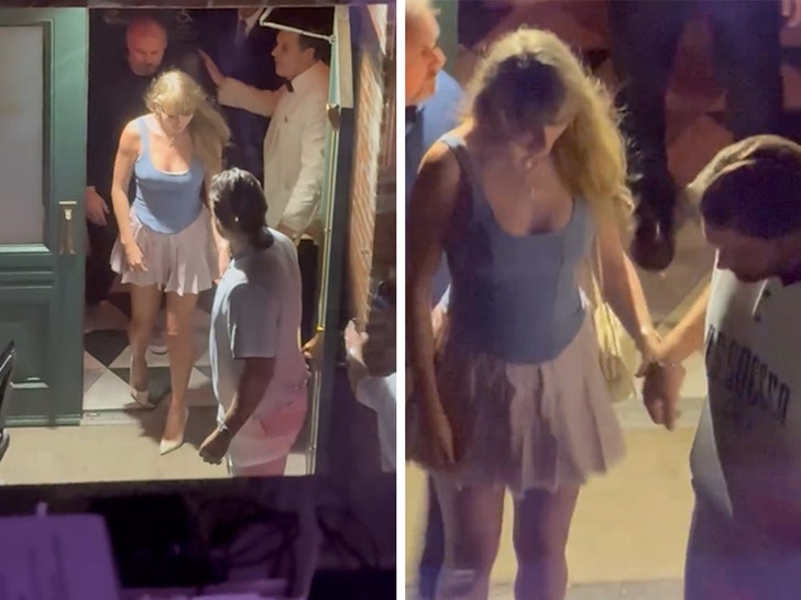 Taylor Swift and Travis Kelce Maintain Fingers Whereas Exiting NYC Restaurant