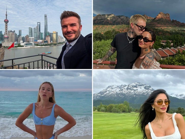 David Beckham to Demi Lovato, Stars Turning Up the Warmth Throughout June Gloom