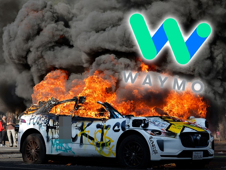 Waymo Yanks Autos From Downtown L.A. After They’re Set on Hearth in Protests