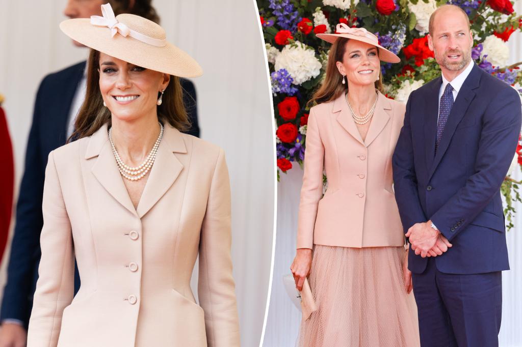 Kate Middleton follows in Princess Diana’s footsteps with Dior outfit for Macron state go to