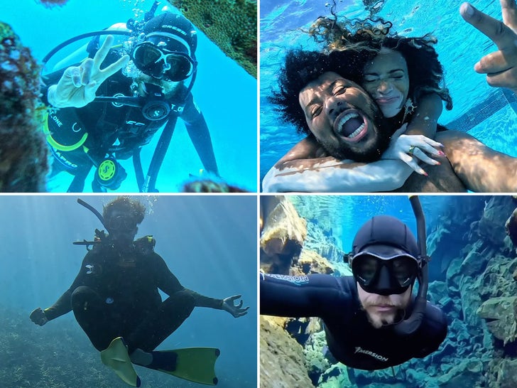 Sea-Record Stars Underwater … Beneath The Waves!