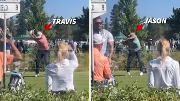 Travis Kelce Struggles on Golf Course, Kilos Beers with Brother Jason & Baker Mayfield