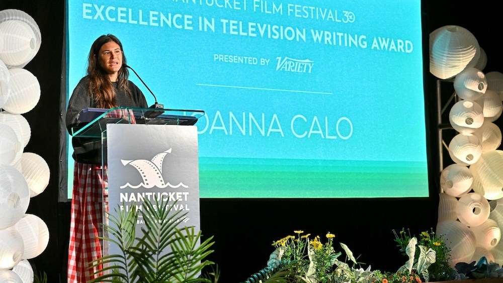 Joanna Calo Accepts Nantucket Movie Competition Award for Excellence in TV Writing
