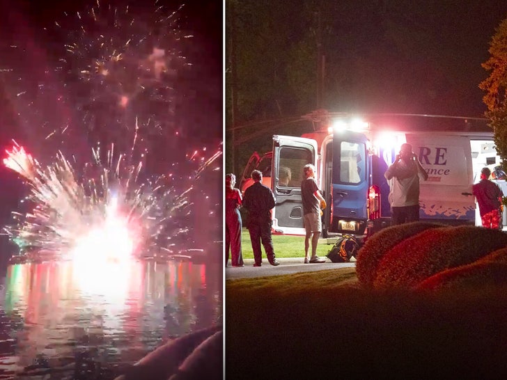 Wild Firework Present Explosion Seen on Video, Injures A number of